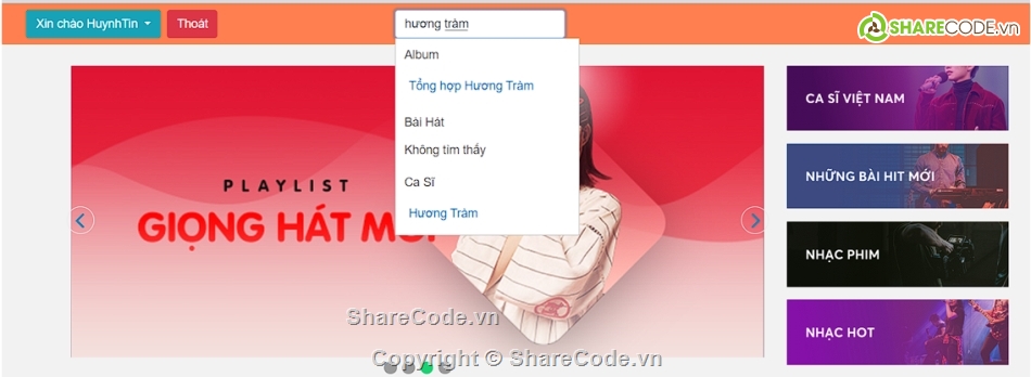 web âm nhạc,code web nghe nhạc đẹp,full code web nghe nhạc online